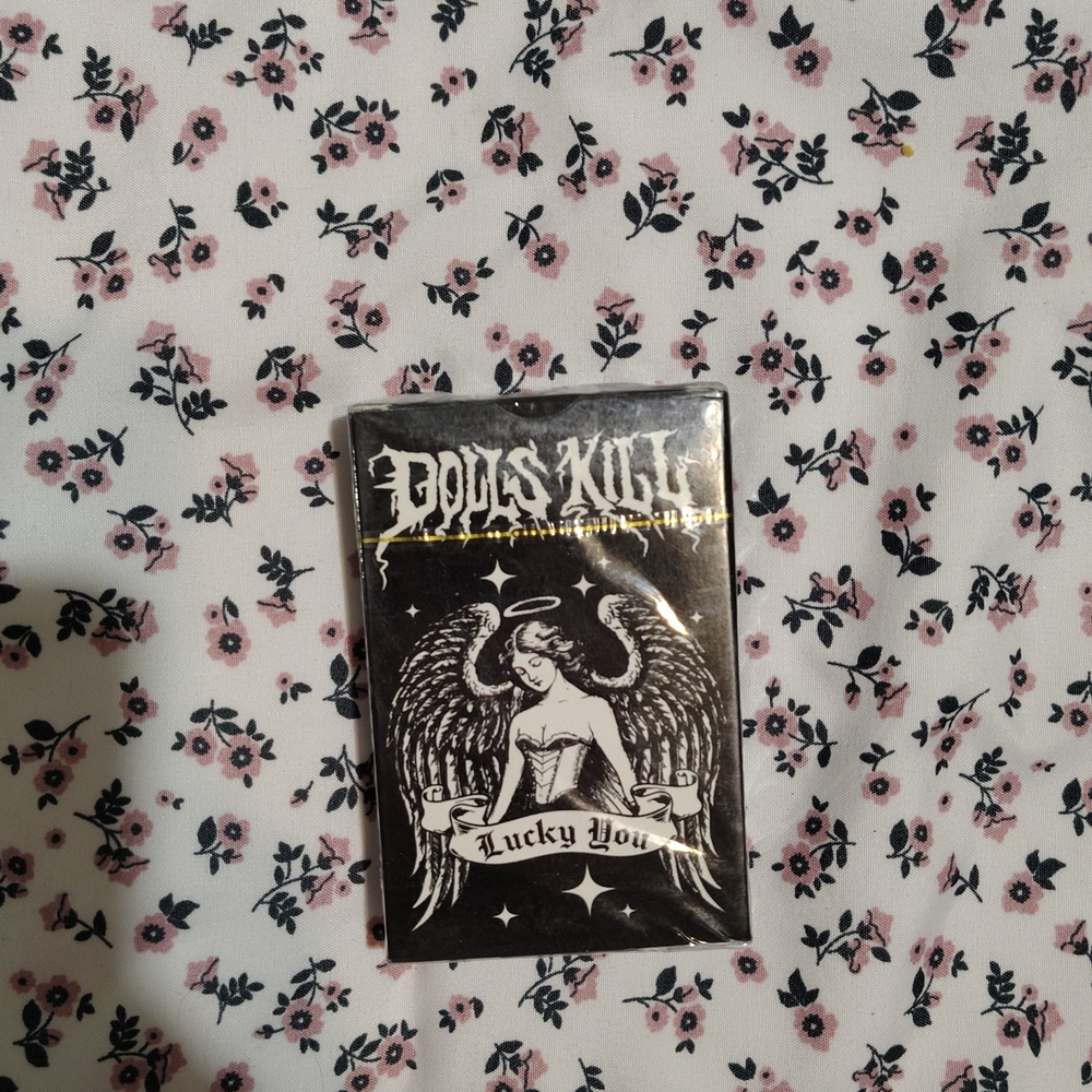 Dolls Kill "Lucky You" Black and White Playing Cards